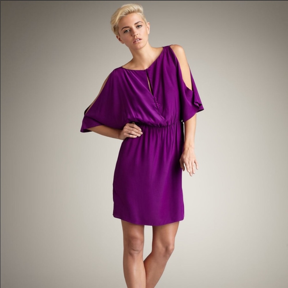 ❤️❤️ Elizabeth and James Penelope Purple Silk Dress M